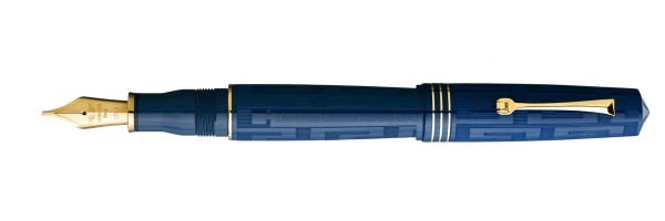 Leonardo Officina Italiana - Momento Zero Grande Art Dèco Cobalt Blue - Fountain pen - 14kt. Gold Nib