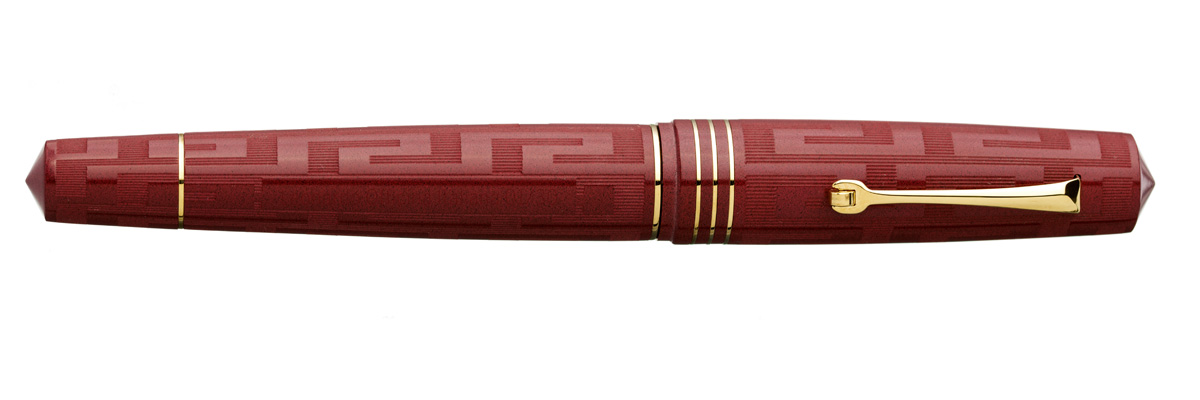 Leonardo Officina Italiana - Momento Zero Grande Art Dèco Red - Fountain pen - 14kt. Gold Nib