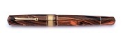 Leonardo Officina Italiana - Masterpiece 2022 - Flame Ebonite Fountain pen - Gold Plated trims