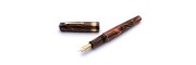 Leonardo Officina Italiana - Masterpiece 2022 - Flame Ebonite Fountain pen - Gold Plated trims