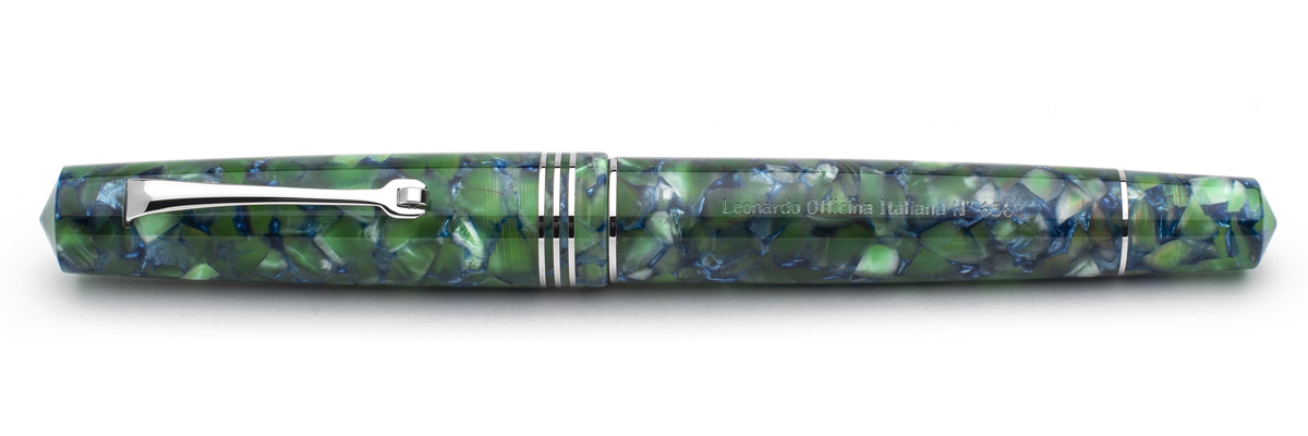 Leonardo Officina Italiana - Momento Zero resina - Green Blue CT - Stilografica - Pennino acciaio