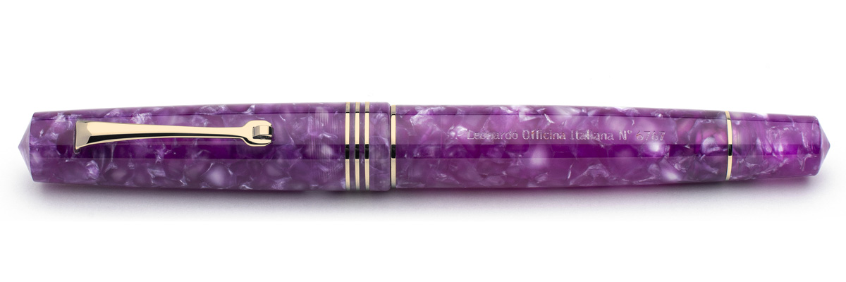 Leonardo Officina Italiana - Momento Zero resin - Lavanda GT - Fountain pen - Steel nib