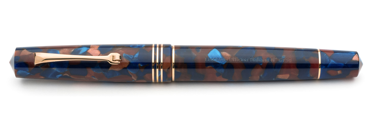 Leonardo Officina Italiana - Momento Zero resin - Pietra Marina RGT - Fountain pen - Steel nib