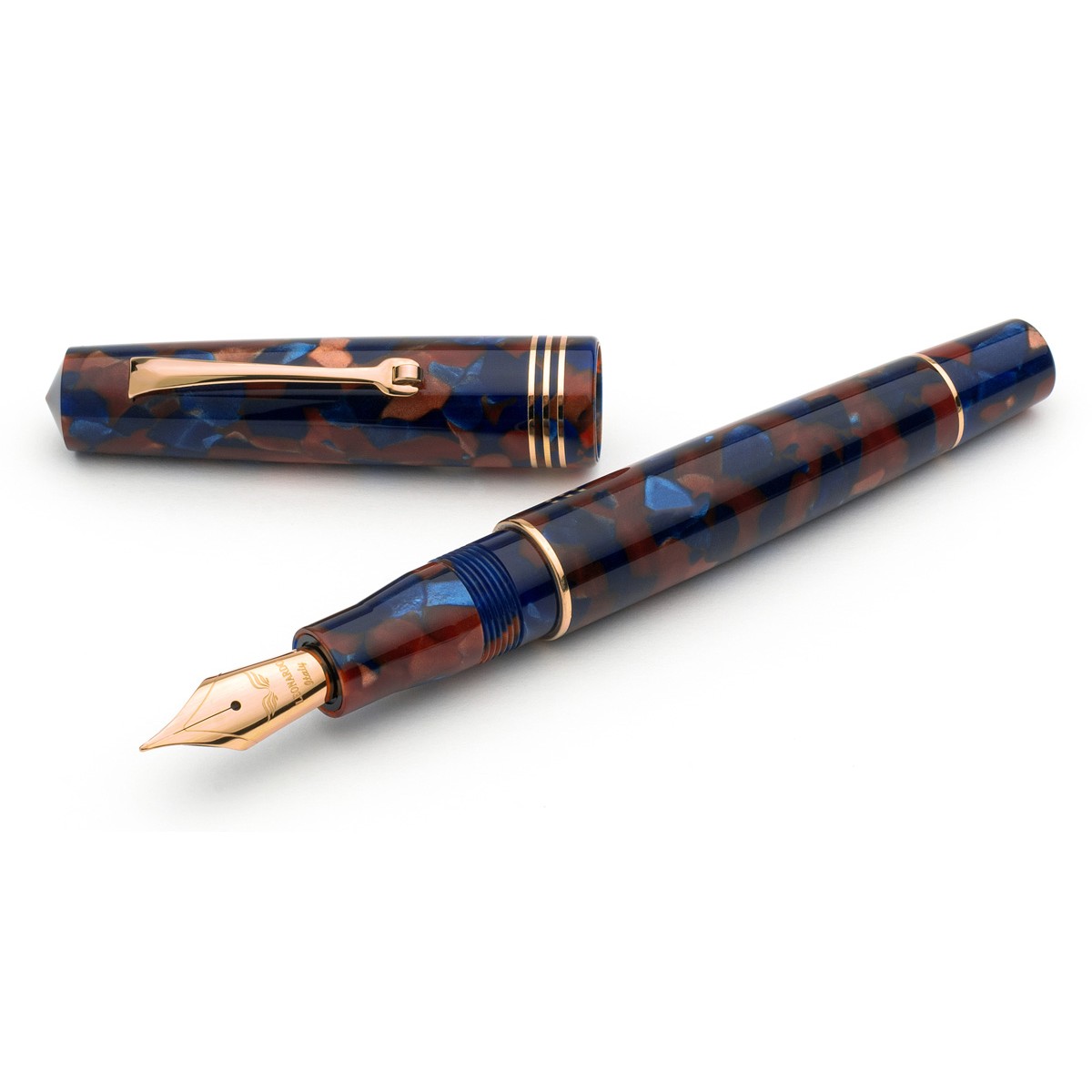 Leonardo Officina Italiana - Momento Zero resin - Pietra Marina RGT - Fountain pen - Gold nib