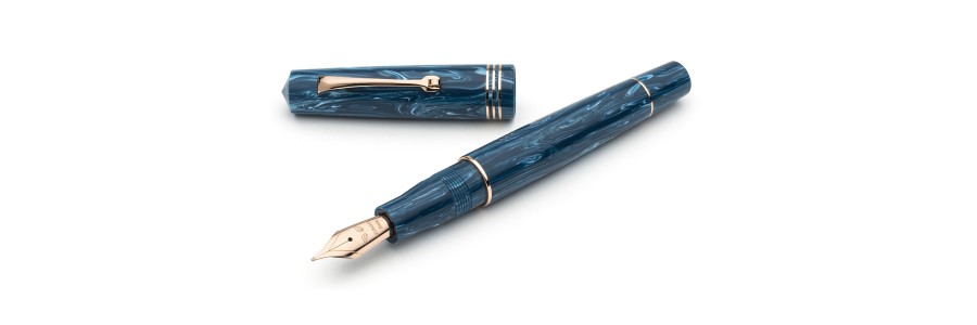 Leonardo Officina Italiana - Momento Zero resin - Positano RGT - Fountain pen - Gold nib