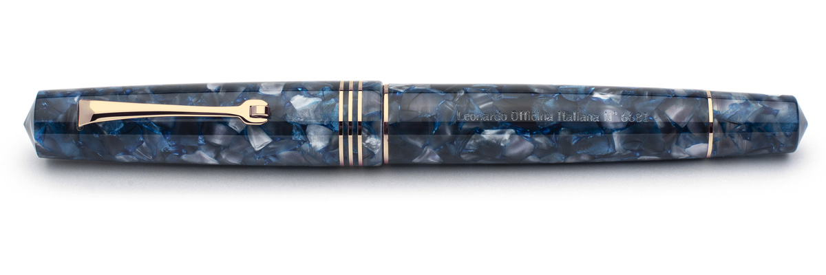 Leonardo Officina Italiana - Momento Zero resin - Blu Sorrento GT - Fountain pen - Steel nib