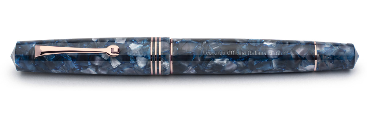 Leonardo Officina Italiana - Momento Zero resin - Blu Sorrento RGT - Fountain pen - Steel nib