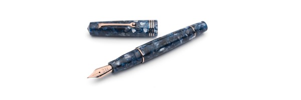 Leonardo Officina Italiana - Momento Zero resin - Blu Sorrento RGT - Fountain pen - Steel nib