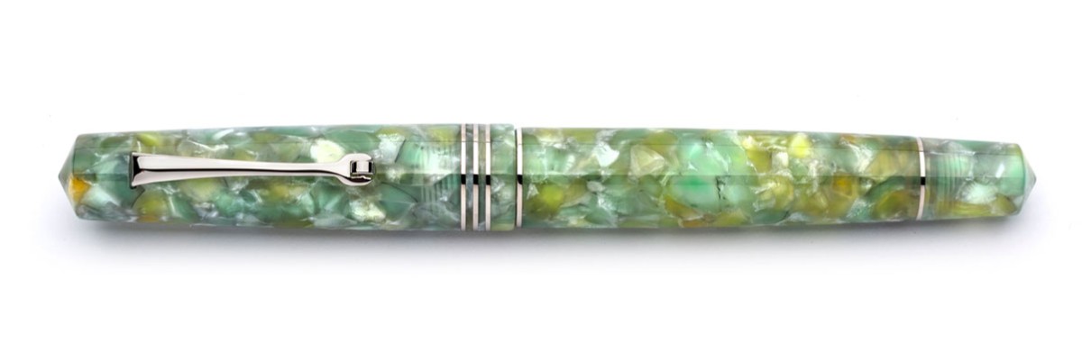 Leonardo Officina Italiana - Momento Zero resina - Green Jade ST - Stilografica - Pennino in Oro 14K