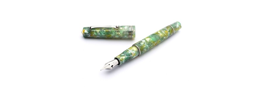 Leonardo Officina Italiana - Momento Zero resina - Green Jade ST - Stilografica - Pennino acciaio