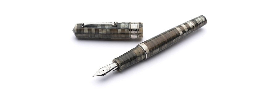 Leonardo Officina Italiana - Mosaico - Chiaroscuro ST - Fountain pen White Gold Nib