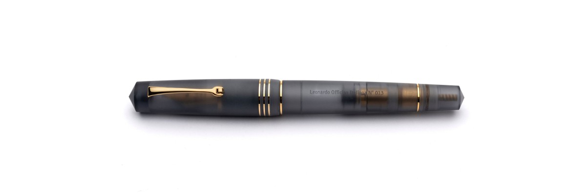 Leonardo Officina Italiana - Momento Zero Pura Gold Anthracite Grey - Fountain pen - 14kt. Gold nib