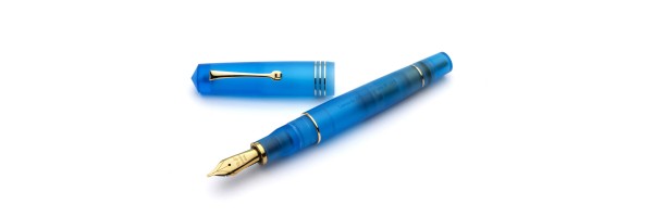 Leonardo Officina Italiana - Momento Zero Pura Gold Aqua Blue - Fountain pen - Gold plated nib
