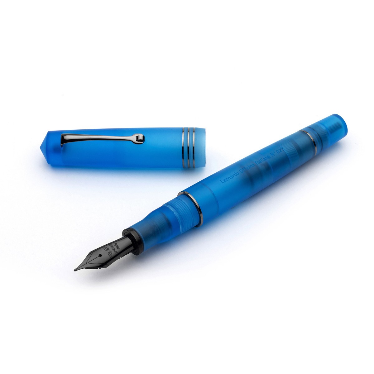 Leonardo Officina Italiana - Momento Zero Pura Ruthenium Aqua Blue - Fountain pen - Steel nib