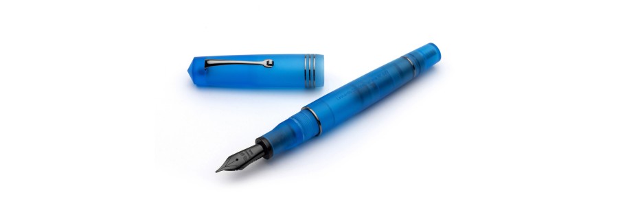 Leonardo Officina Italiana - Momento Zero Pura Aqua Blue - Fountain pen - Ruthenium Gold nib