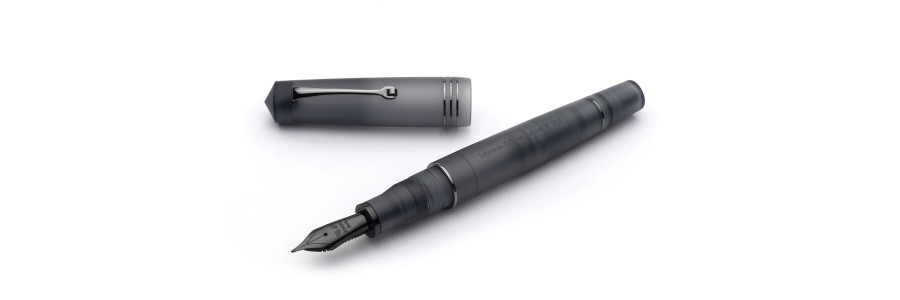 Leonardo Officina Italiana - Momento Zero Pura Ruthenium Anthracite Grey - Fountain pen - Steel nib