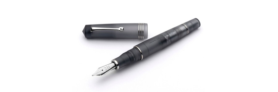 Leonardo Officina Italiana - Momento Zero Pura Anthracite Grey - Fountain pen - White Gold nib