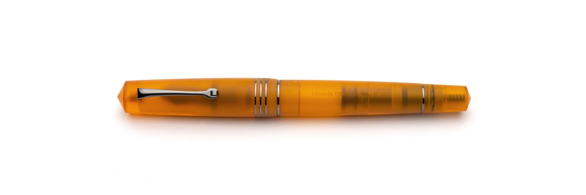 Leonardo Officina Italiana - Momento Zero Pura Flame Orange - Fountain pen - Ruthenium Gold nib