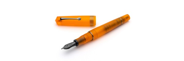 Leonardo Officina Italiana - Momento Zero Pura Ruthenium Flame Orange - Fountain pen - Steel nib