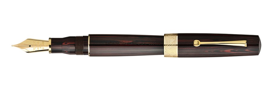 Leonardo Officina Italiana - Speranza - Red Ebonite Fountain pen - Gold Plated trims