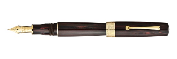 Leonardo Officina Italiana - Speranza - Red Ebonite Fountain pen - Gold Plated trims - Musical Nib