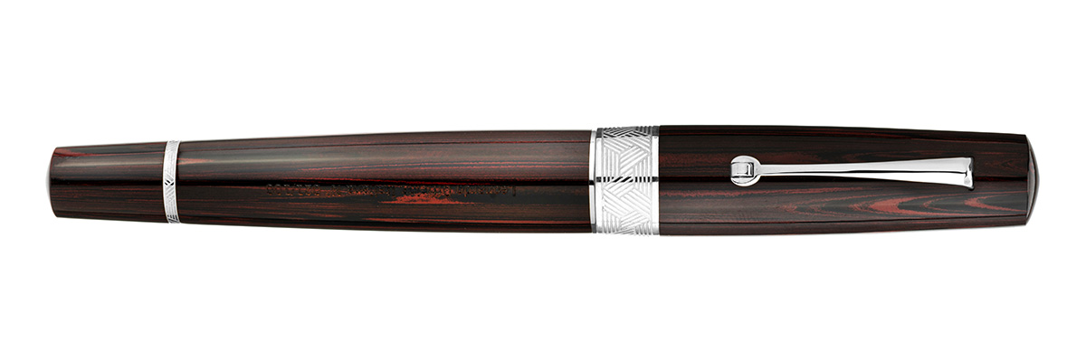 Leonardo Officina Italiana - Speranza - Red Ebonite Fountain pen - Rhodium Plated trims