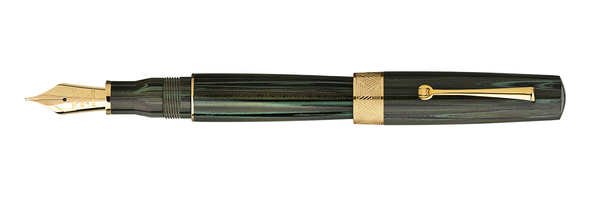 Leonardo Officina Italiana - Speranza - Green Ebonite Fountain pen - Gold Plated trims