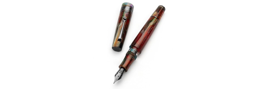 Leonardo Officina Italiana - Supernova PM5 GT 14k #8 Gold nib - Finiture Rutenio
