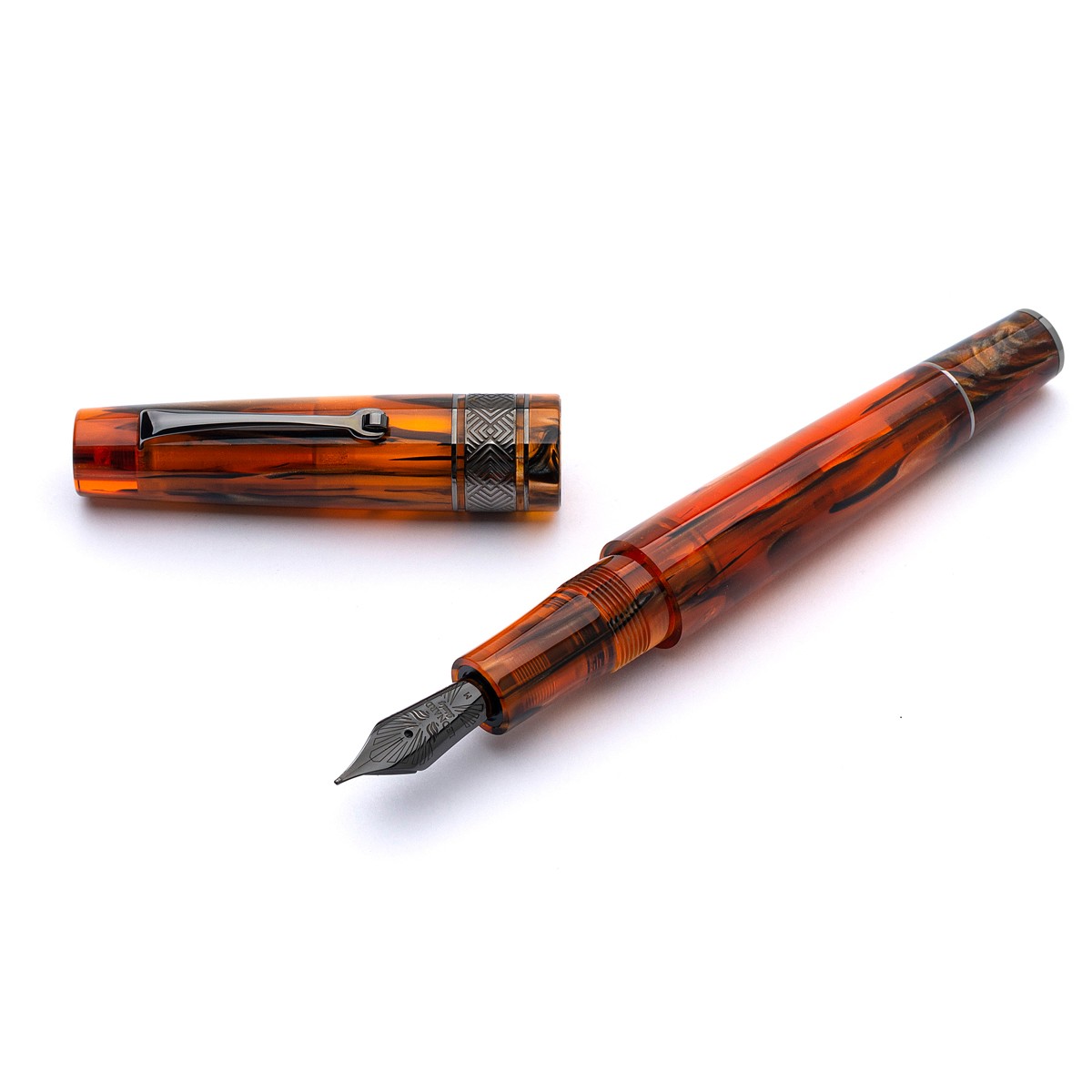 Leonardo Officina Italiana - Supernova Regular Size - Caramel RT - Fountain pen - Steel nib