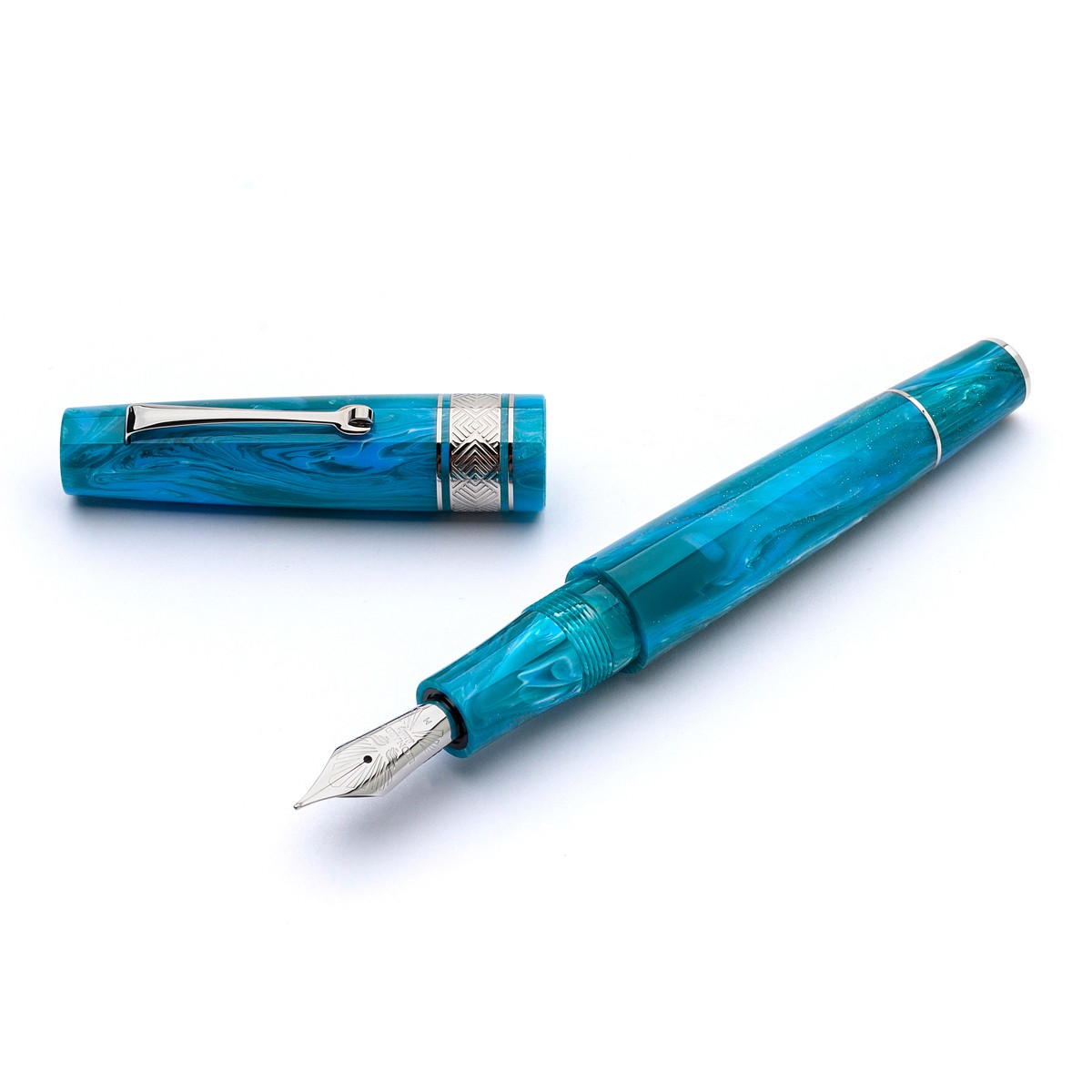 Leonardo Officina Italiana - Supernova Regular Size - Star Light Blue ST - Stilografica - Pennino acciaio