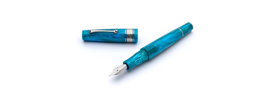 Leonardo Officina Italiana - Supernova Regular Size - Star Light Blue ST - Stilografica - Pennino acciaio