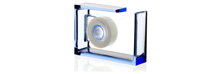 Lexon - Crystal - Desk tape dispenser - Roll-Air - Blue
