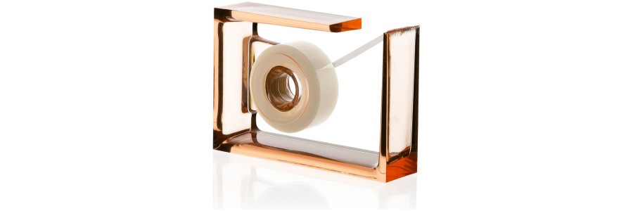 Lexon - Crystal - Desk tape dispenser - Roll-Air - Orange