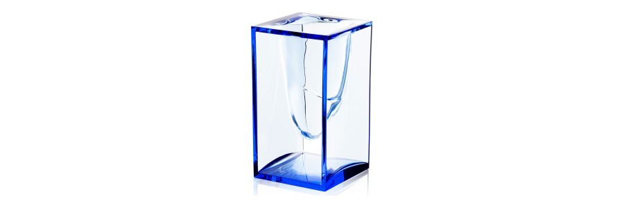 Lexon - Crystal - Portapenne - Liquid Pot - Blu