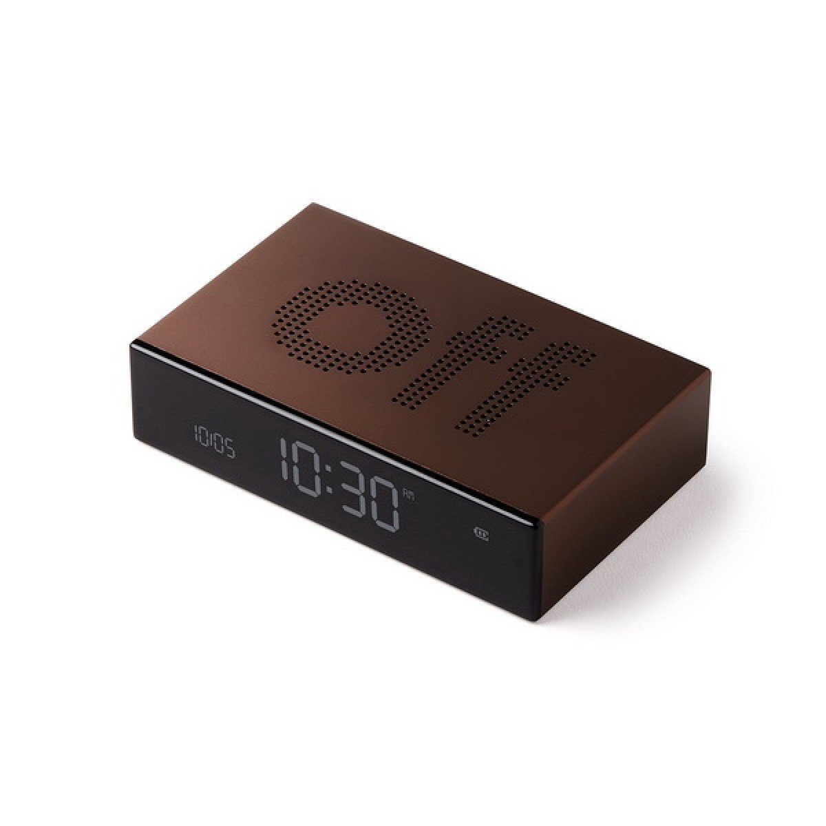 Lexon - Flip Premium - Reversible LCD alarm clock - Bronze