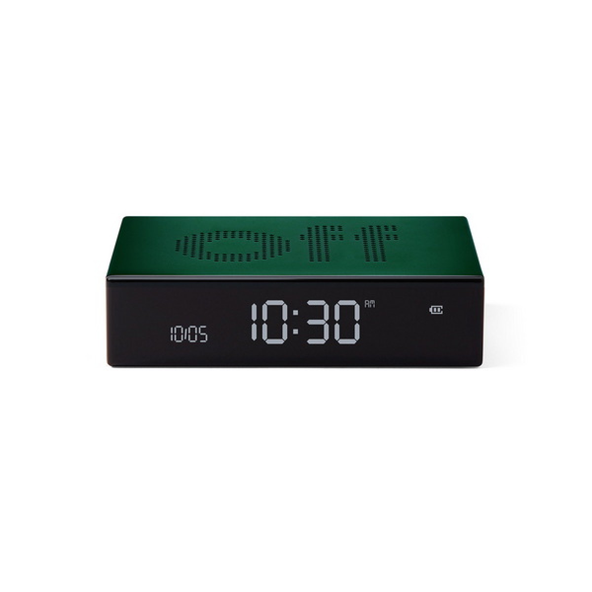 Lexon - Flip Premium - Reversible LCD alarm clock - Dark Green