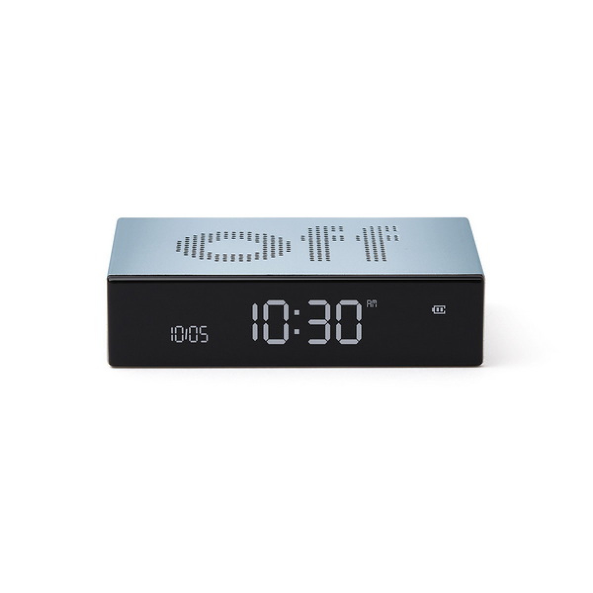 Lexon - Flip Premium - Reversible LCD alarm clock - Light Blue