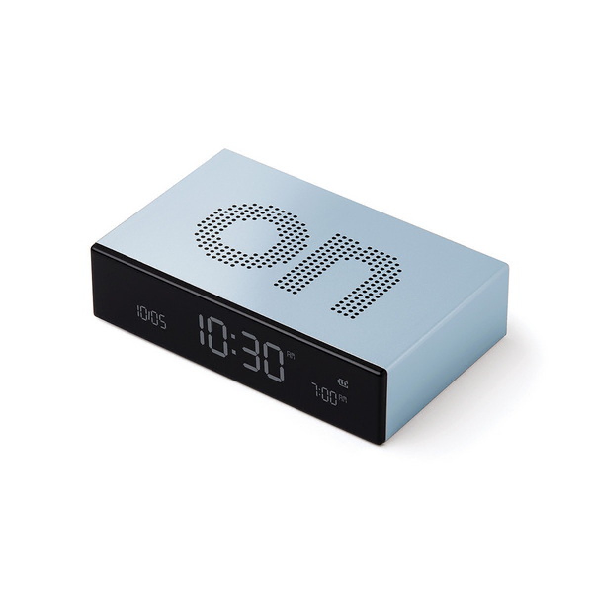 Lexon - Flip Premium - Reversible LCD alarm clock - Light Blue