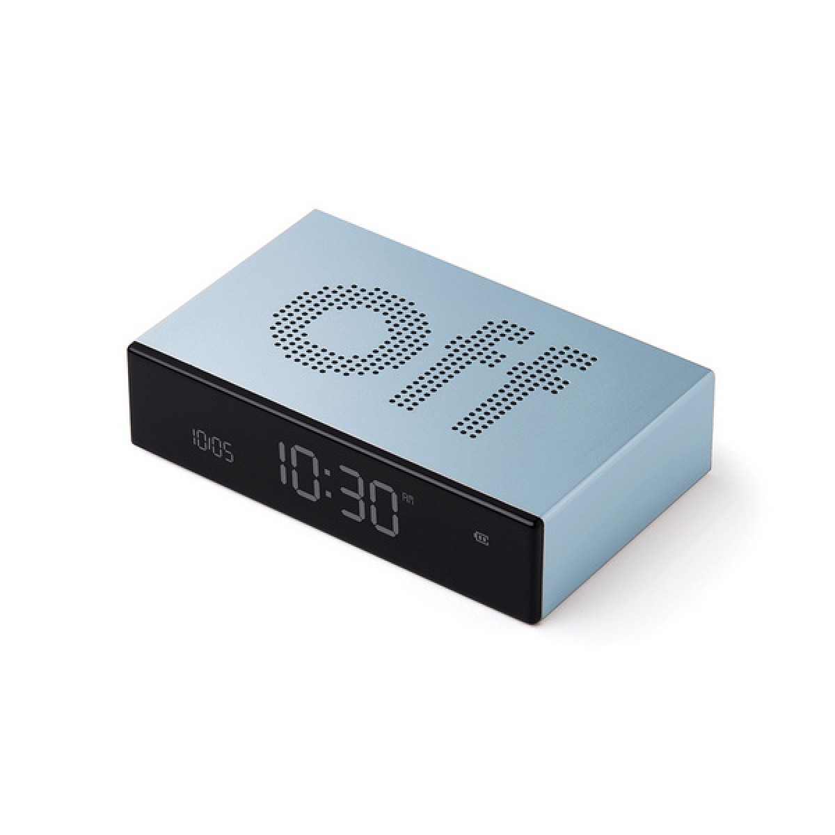 Lexon - Flip Premium - Reversible LCD alarm clock - Light Blue