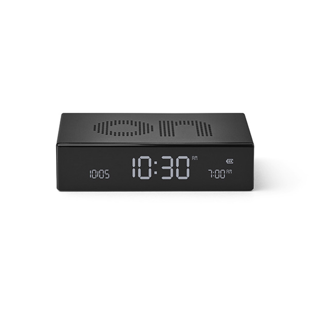 Lexon - Flip Premium - Reversible LCD alarm clock - Black