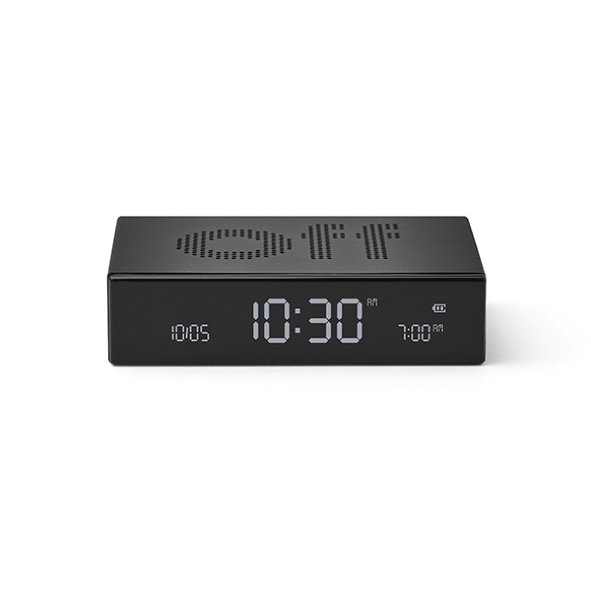 Lexon - Flip Premium - Reversible LCD alarm clock - Black