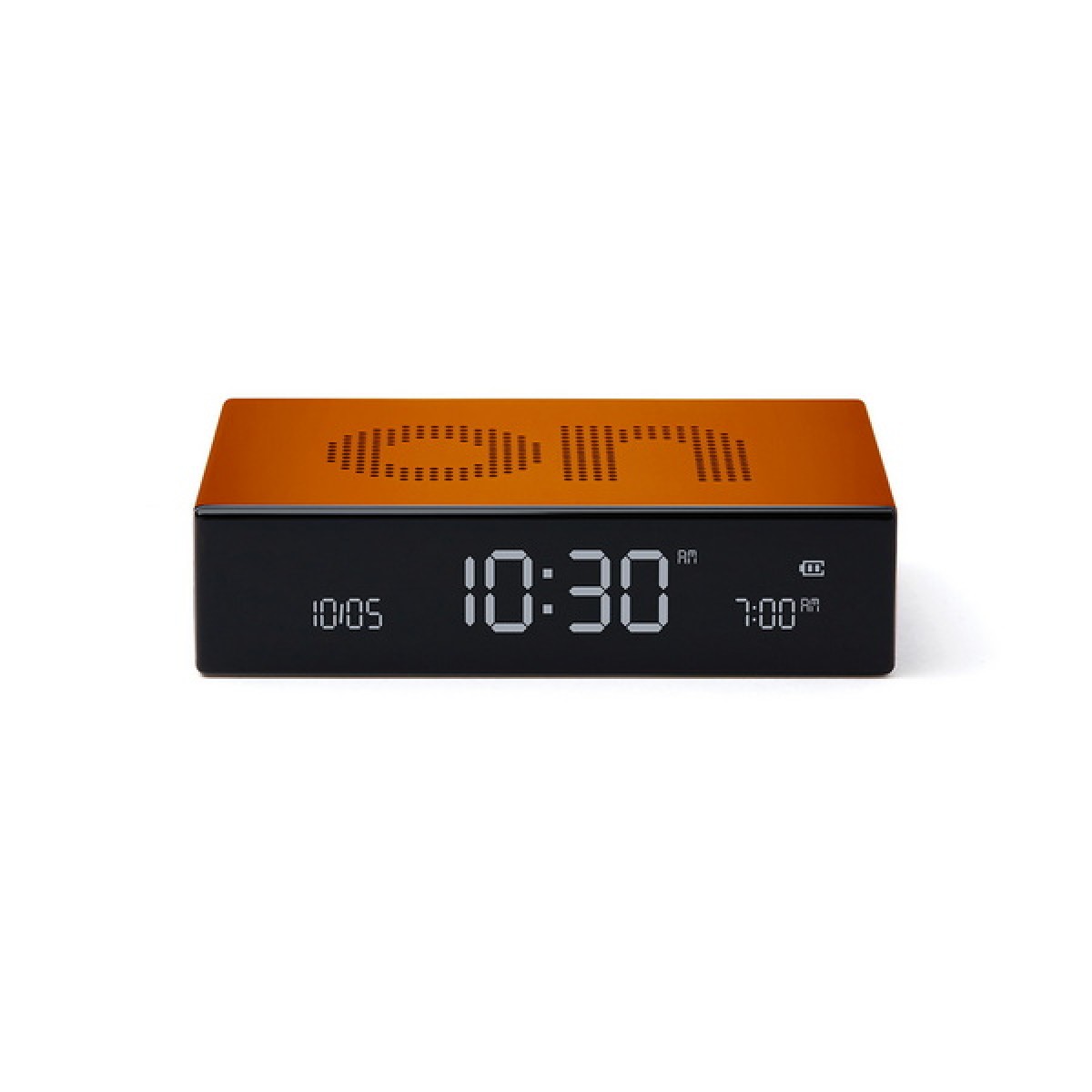 Lexon - Flip Premium - Reversible LCD alarm clock - Orange