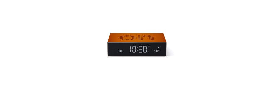 Lexon - Flip Premium - Reversible LCD alarm clock - Orange