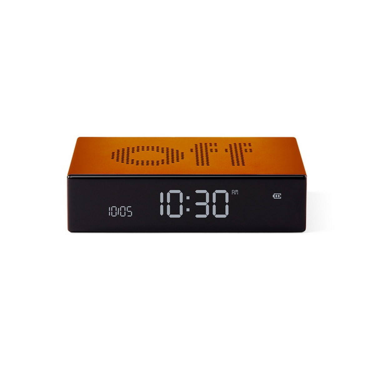 Lexon - Flip Premium - Reversible LCD alarm clock - Orange
