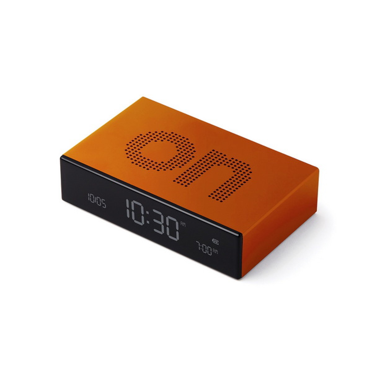 Lexon - Flip Premium - Reversible LCD alarm clock - Orange