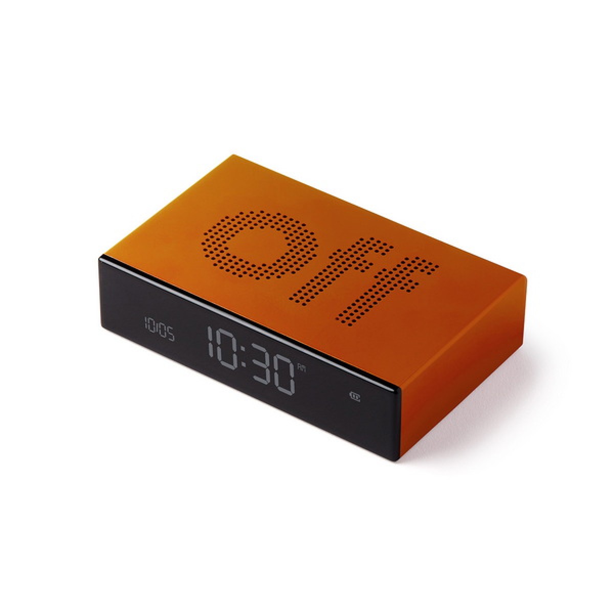 Lexon - Flip Premium - Reversible LCD alarm clock - Orange