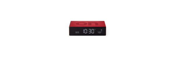 Lexon - Flip Premium - Reversible LCD alarm clock - Red