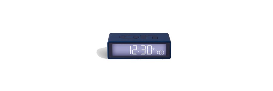 Lexon - Flip - Reversible LCD alarm clock - Dark Blue