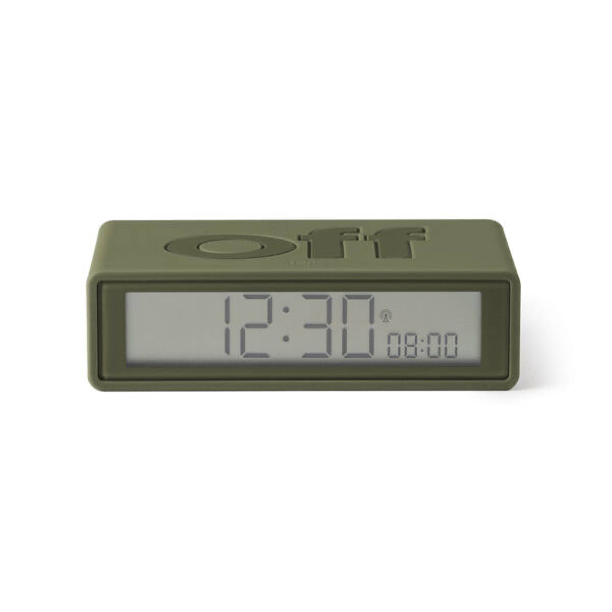 Lexon - Flip - Reversible LCD alarm clock - Kakhi