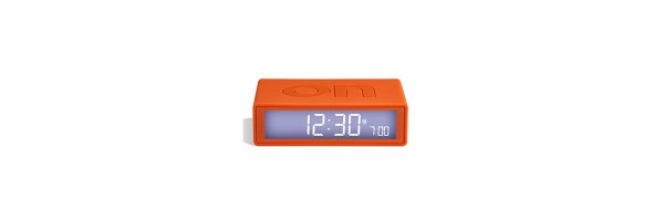 Lexon - Flip - Reversible LCD alarm clock - Orange